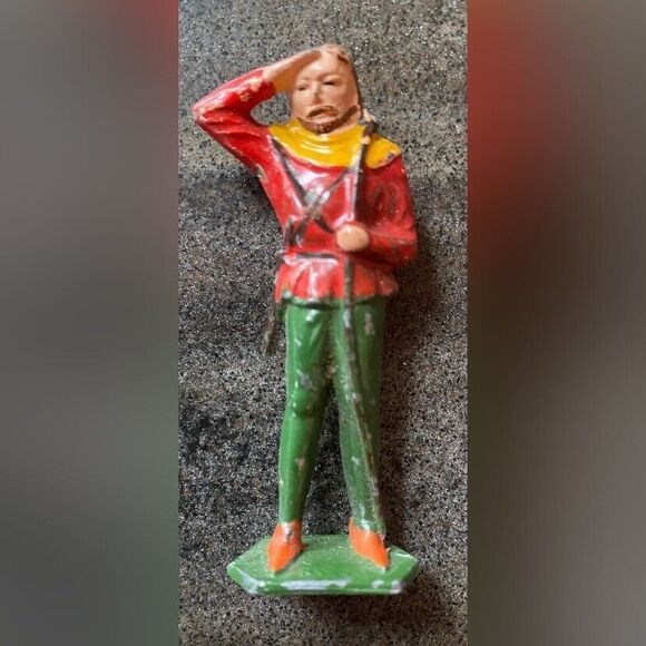 Lot 8 Robin Hood Friar Tuck Merry Men Cast Lead Figures Vintage Manoil 1940/50 - Picture 12 of 16